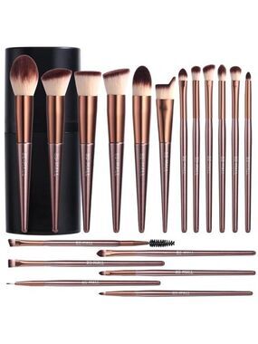Makeup Brush Set 18 Pcs Premium Synthetic Foundation Powder Concealers
